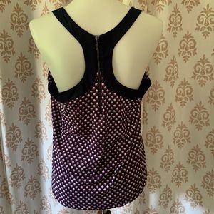 Banana Republic racer back tank top with zippers M